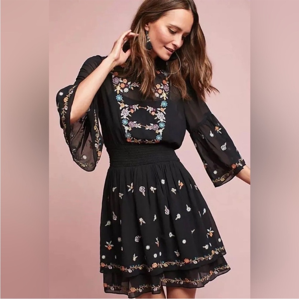 NWT Anthropologie Maeve Embroidered Floral Dress - Picture 11 of 13